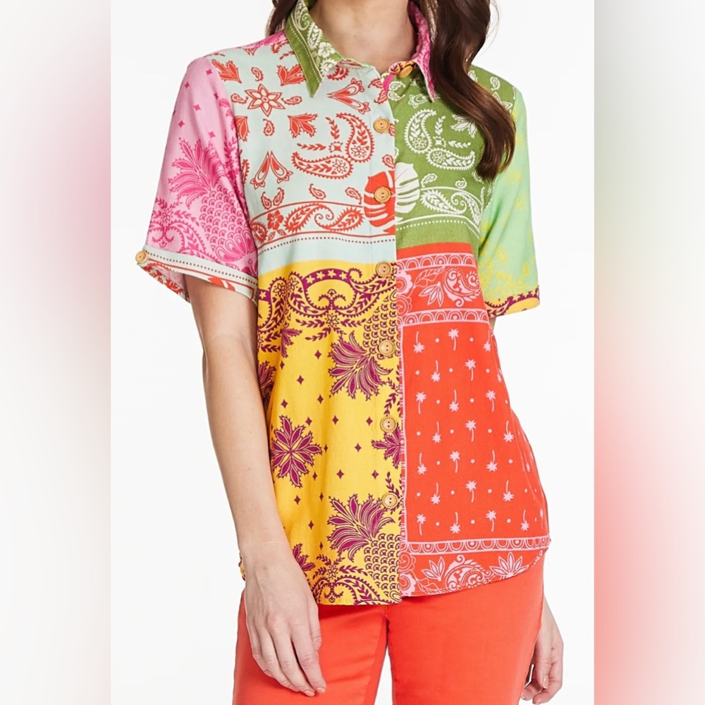 Tru Luxe scarf print top